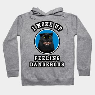 🏈 I Woke Up Feeling Dangerous, Feline Team Spirit Football Hoodie